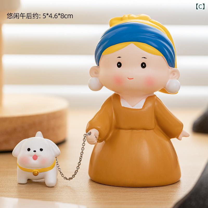置物 レディース かわいい 雑貨 パール付き 女の子 フィギュア デスク用 おしゃれ オフィス用品 癒やし 卓上インテリア 自動車用 車内アクセサリ キャラクター 人形 子供 プレゼント ギフト 部屋飾り 玄関飾り 可愛い 癒しグッズ マスコット オブジ riverpaddy-11689293 リバーパディ サンプル画像3