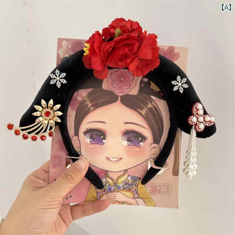 女の子 ヘアアクセサリー かわいい プリンセス 発簪 ヘアピン ヘアバンド 伝統柄 ...