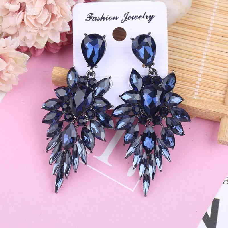 Rubellite - イヤリング 女性用 豪華 水晶 合金 ドロップ型 宴会 ドレス アクセサリー 人気 装飾品 ファッション ジュエリー 輝き 華やか フォーマル イベント コーディネート キラキラ