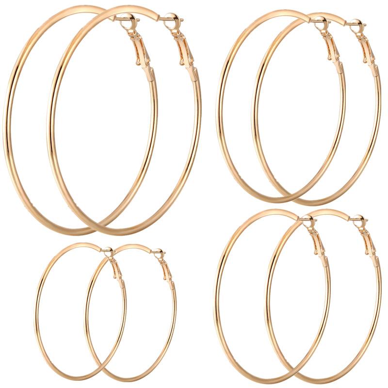Opal - イヤリング 女性用 シンプル 通勤 気品 丸型 光沢 ベーシック シルバー ゴールド 普段使い 軽量 ファッション アクセサリー ピアス 耳飾り