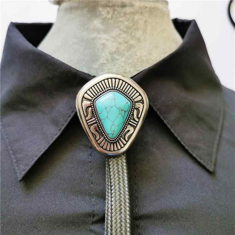 Boulder - ネックレス ロングチェーン 結び編み ロープ リボン ターコイズ ユニセックス メンズ レディース OL ビジネス アクセサリー スピーチ プレゼン コーディネート 装飾 アクセント 軽量 シンプル スタイリッシュ グリーン ブルー系 通勤 普段使い