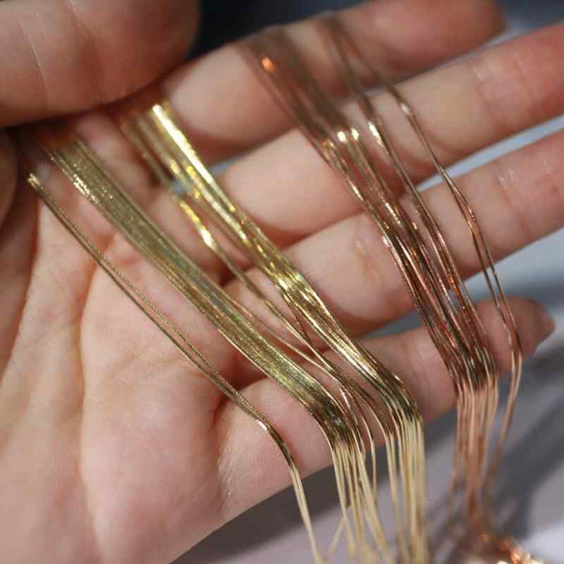 ネックレス 18Kゴールド 蛇骨チェーン AU750 ブライトフィニッシュ シンプル 鎖骨チェーン 引き出し式 ゴールド ジュエリー 華奢 輝き 高級感 女性用 普段使い