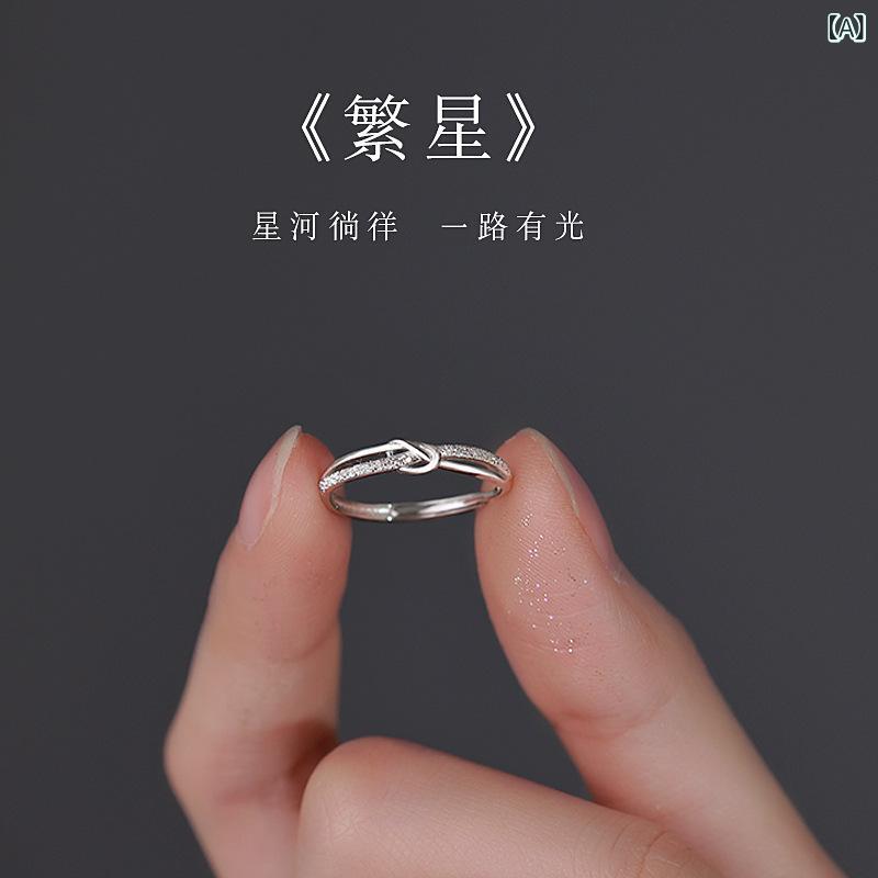 Other , Materials - 指輪 女性用 軽量 高級感 小众デザイン 開口 シンプルリング ファッション 個性 食指用 調整可能 かわいい ピンクゴールド シルバー ゴールド 普段使い ラッキーアイテム