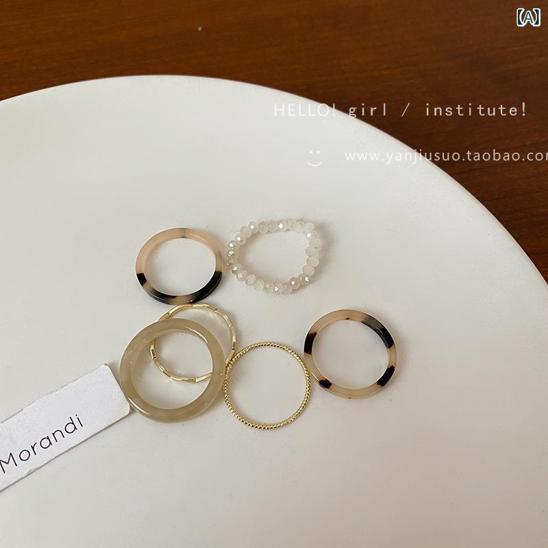 Other - 指輪 女性用 かわいい 軽量 セット 食指用 関節用 精致 ビンテージ アクセサリー 普段使い シルバー調 シンプル デザイン