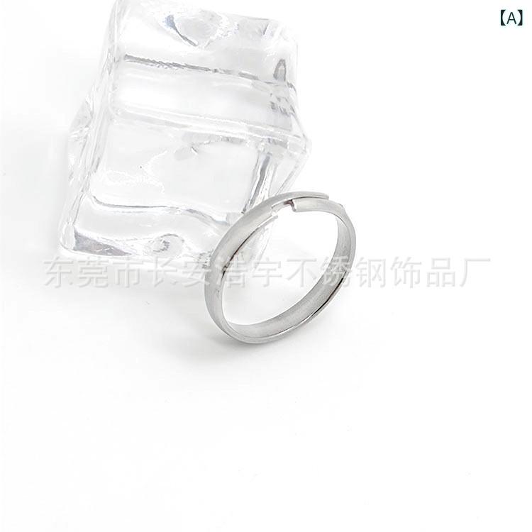 指輪 アクセサリー 開口可調 ステンレス 3mm 丸弧 女性用 シルバー 普段使い シンプル デザイン 軽量 調整可能 ファッション ジュエリー キラキラ 細身 トレンド