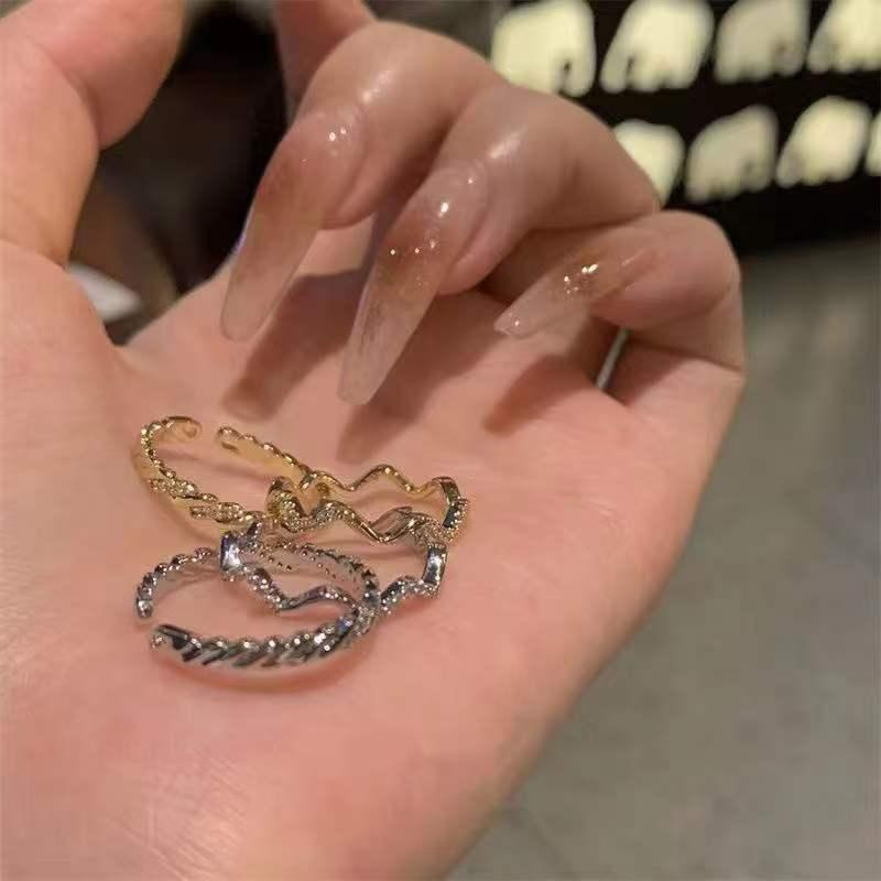 Other , Materials - レディース 指輪 食指用 クール ファッション 個性 オープンリング 高級感 女性用 シンプル 超精細 ジルコニア リング