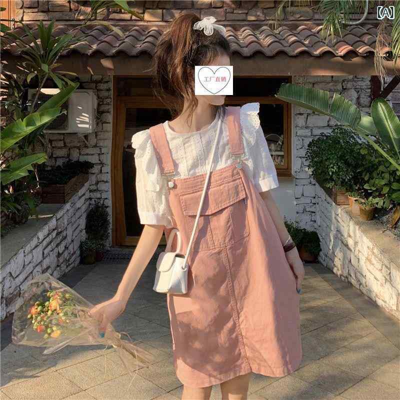 サマードレス レディース 春夏 セットアップ ワンピース シャツ スカート 背広 韓 ゆったり スリム フリル袖 レース トップス スカート ブラウス コットン ミックス 軽量 通勤 普段使い かわいい ピンク ブラック アイボリー 接触冷感 吸湿速乾 2