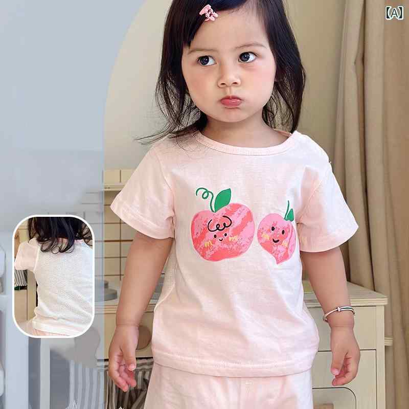 子供服 男の子 女の子 半袖Tシャツ 赤ちゃん ベビー 綿100% 夏用 薄手 涼しい 吸湿...