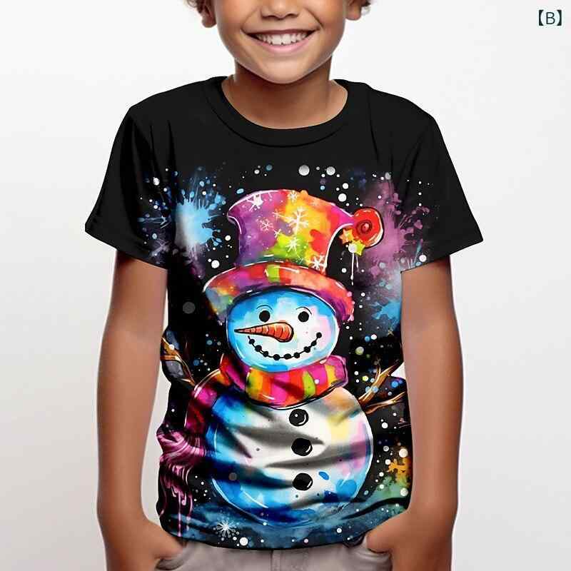 キッズ 男の子 Tシャツ 恐龍プリント 3D 印花 丸首 短袖 ゆったり 上着 夏 接触冷...