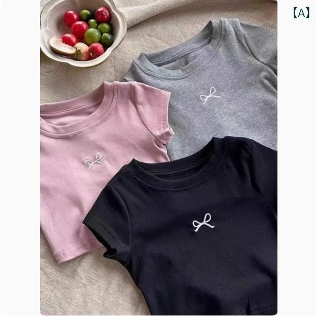 Cardigans - 女の子 トップス 蝶結び 刺繍 デザイン 春夏 かわいい 子供服 百搭 純色 短袖 コットン シャツ 吸湿速乾 軽量 通気性 普段使い ベビー 女児 綿素材 シンプル カジュアル