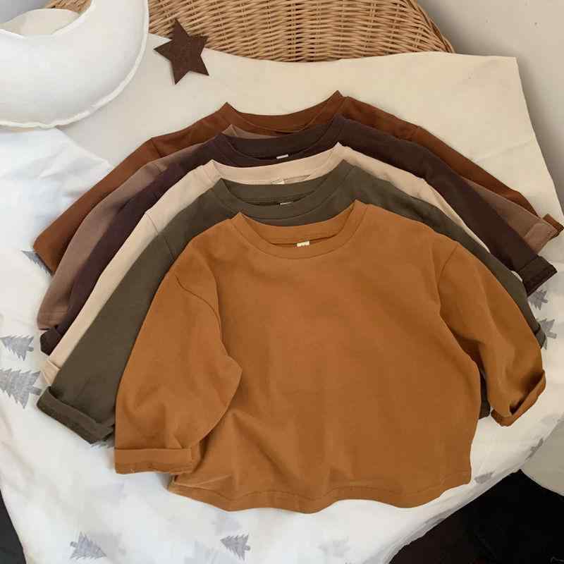 Cardigans - キッズ 男女兼用 長袖Tシャツ ベビー 綿素材 親肌 柔らかい ざらつきなし ゆったり インナー トップス 春夏 秋 春秋 通学 普段使い 吸湿速乾 伸縮性 ライトウェイト カジュアル ブラック グレー ピンク系 アイボリー