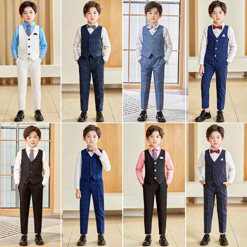 子供 男の子 春秋 メンズ ベスト セット ジャケット スーツ 通勤 フォーマル ウエ...