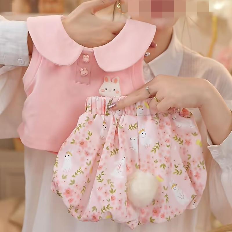 Cardigans - 女の子 子供服 春夏 トップス 短袖 Tシャツ かわいい 綿素材 吸湿速乾 軽量 ビッグシルエット ピンク系 アイボリー 普段使い カジュアルスタイル 1-4歳 2-3歳 6ヶ月
