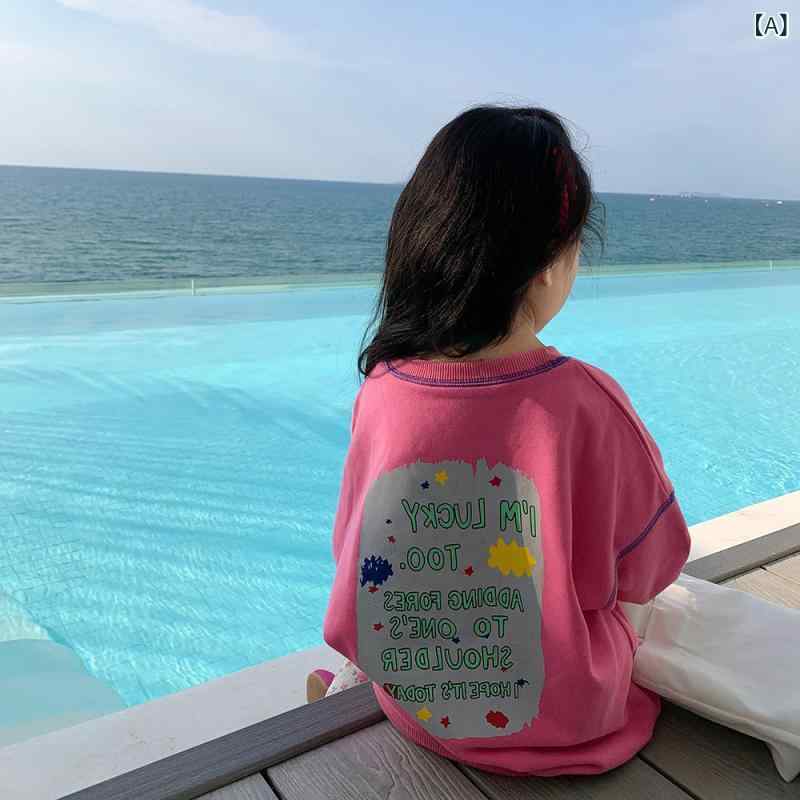 女の子 子供服 春夏 カジュアル ピンク フラワー柄 トップス ボトムス セット 伸縮性 綿混 普段使い 軽量 かわいい シルエット riverpaddy-11297630 リバーパディ サンプル画像2