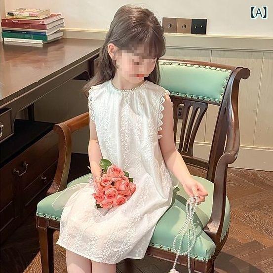 女児 ワンピース 子供用 洋気 女の子 背心 スカート 夏 レディース トップス プリ...