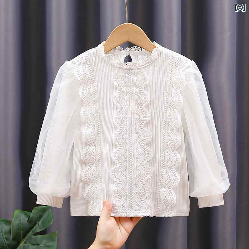 女の子 長袖 Tシャツ 春夏 薄手 綿 素材 フレアスリーブ インナー トップス 子供服...