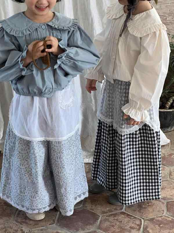 女の子 シャツ トップス 春夏 純色 翻領 短丈 綿素材 上衣 軽量 通気性 普段使い 学校用 かわいい シンプル デザイン