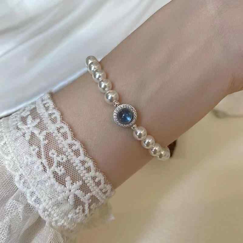 Other - ブレスレット 女性用 真珠 オーストリア製 軽量 気質 高級感 かわいい アクセサリー 普段使い シルバー加工 シンプルデザイン 細身 ハンドメイド ジュエリー ラグジュアリー 女性向け 手首回り調整 輝き 繊細 日常アクセ