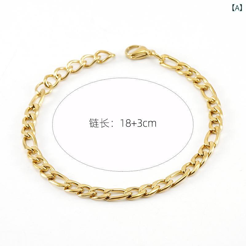 リバーパディのハンドメイド 手作り チェーン ネックレス ブレスレット アクセサリー メンズ レディース ユニセックス シンプル スタイリッシュ ゴールド メッキ チタン スチール 軽量 耐久性 普段使い ギフト プレゼント ファッション ジュエリー アクセ アクセサ｜アングル2
