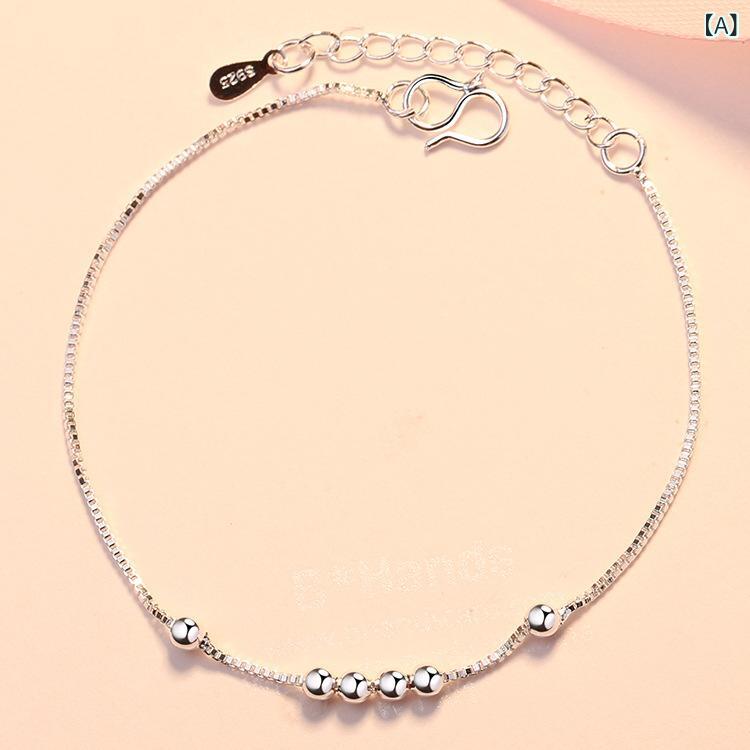 樂天商城 - ハンドメイド アクセサリー かわいい ビーズ ブレスレット シルバー加工 アクセサリー 普段使い ギフト 学生向け 友達用 誕生日プレゼント 軽量 シンプル デザイン ファッション アイテム ジュエリー シルバー調 アクセント アクセサリー ギフトボック