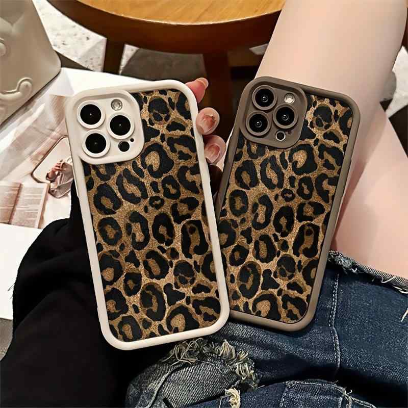 乐天商城 - iPhone ケース スマホカバー ヒョウ柄 豹柄 ファッション 欧米 スタイリッシュ 保護 衝撃吸収 軽量 耐久 ブラック ブラウン グレー 通勤 普段使い 秋冬