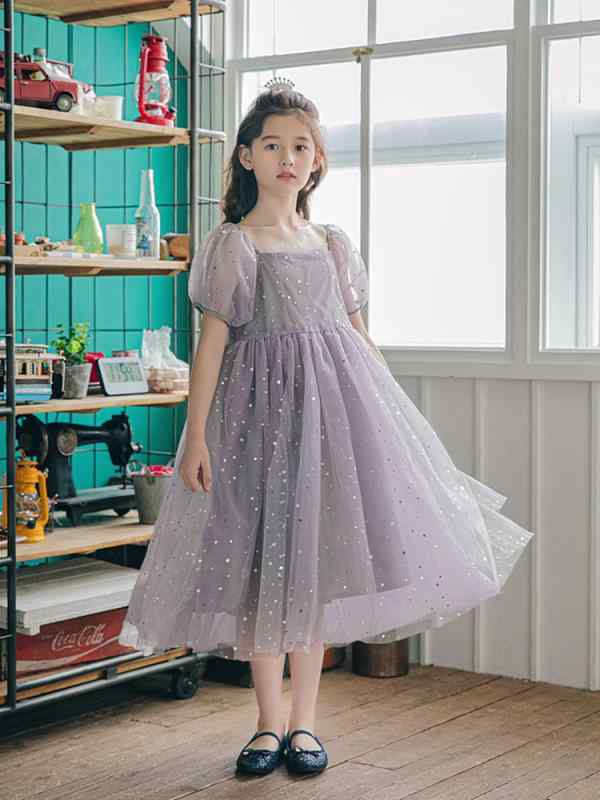 ワンピース キッズ 女の子 子供 ドレス レース チュールスカート チュチュ 発表会 ...