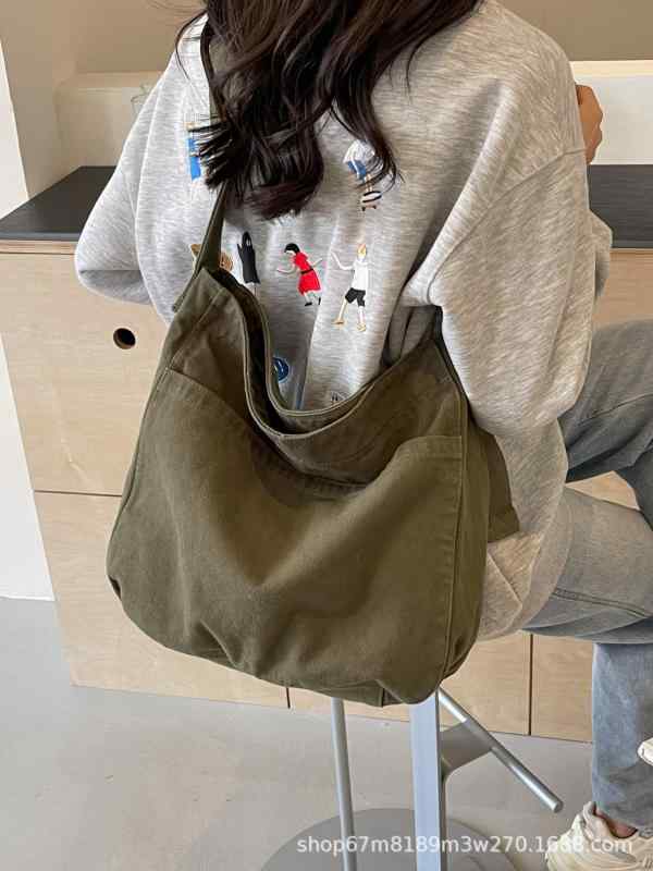 乐天商城 - トートバッグ 女性用 斜めがけ 大学生 通学 バッグ ボヘミアン 森ガール インスピレーション 百搭 肩掛け 大容量 キャンバス 軽量 普段使い ショルダーバッグ ハンドバッグ トート 鞄 収納ポケット 多機能 日常 カジュアル
