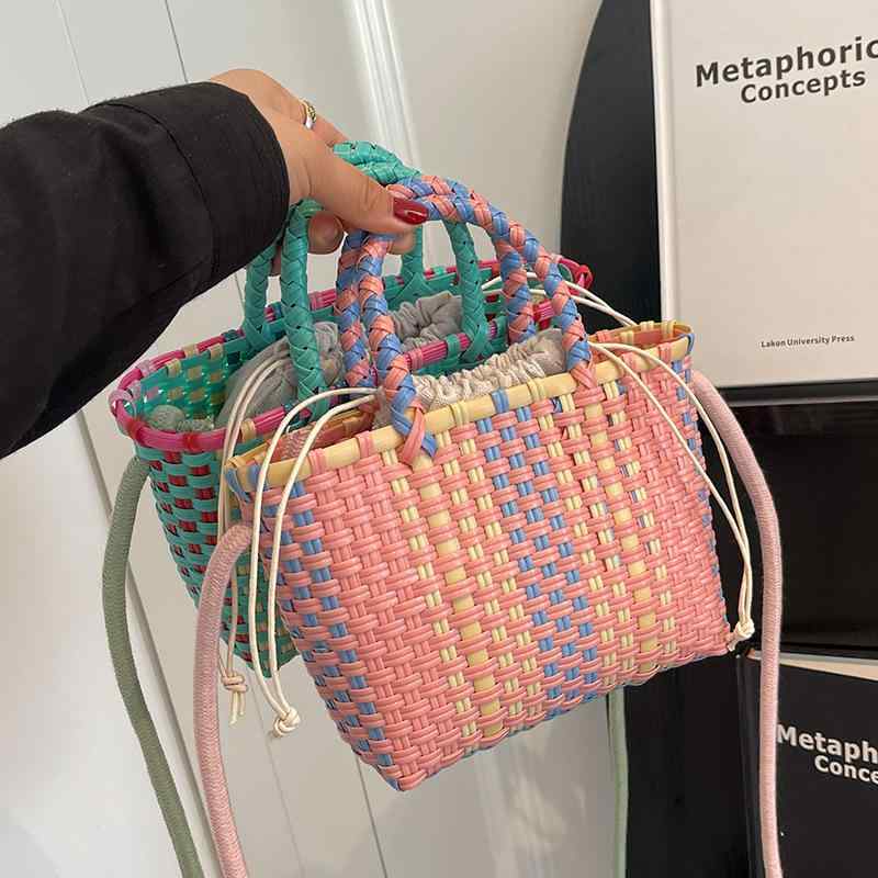 Shoulder Bags - キッズ 女の子 夏 ミニ 斜めがけ ハンドバッグ 野菜バスケット 手編み 子供用 鞄 PVC 草編み バッグ ビーチバッグ 軽量 耐久性 かわいい デザイン 休暇 旅行 用途 ピクニック 遊び 屋外 アクティビティ 通気性 速乾