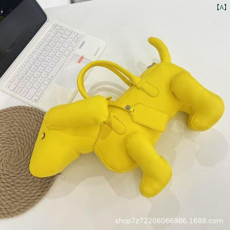 ショルダーバッグ 女性用 ファッション 真皮 質感 3D小犬柄 斜めがけ 手提げ 鞄 普...