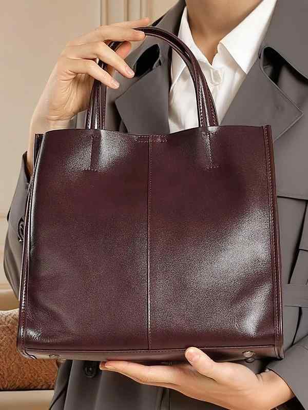 ビジネスバッグ 女性用 大容量 縦型 ショルダーバッグ 斜め掛け ハンドバッグ 牛革 シンプル 軽量 大きいサイズ