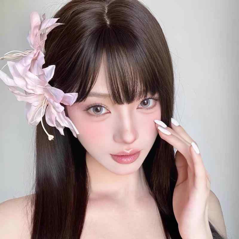 ヘアクリップ レディース ピンク 花柄 立体百合 フラワーモチーフ スイート系 かわ...