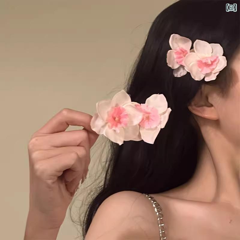 ヘアアクセサリー レディース 黄色 花 フラワー ヘアクリップ 髪留め 髪飾り サイ...