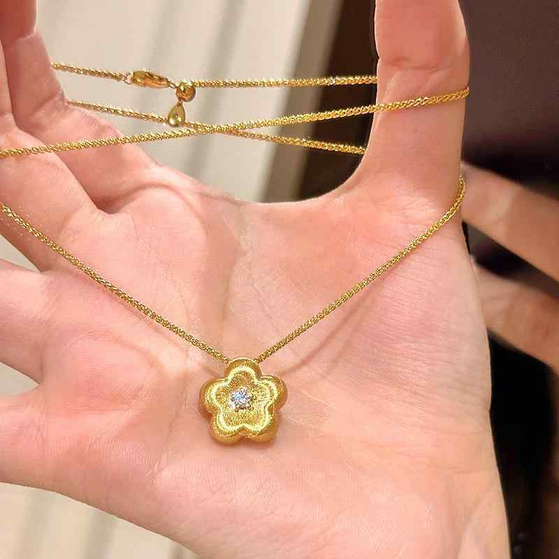 ネックレス レディース シルバー925 銀製 ペンダント 花モチーフ ジルコニア 揺れる ジュエリー アクセサリー 古 新中式デザイン レトロ ヴィンテージ 高級感 おしゃれ 上品 大人かわいい きれいめ エレガント カジュアル 華やか デイリー 普段使
