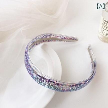 ヘアアクセサリー レディース ヘッドバンド ヘアピン セット ラメ入り キラキラ カ...