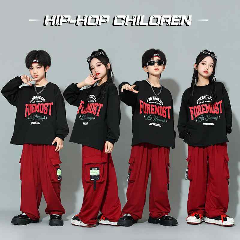 ダンス衣装 キッズ 男の子 女の子 上下セット ヒップホップ ストリート系 ダンスウ...