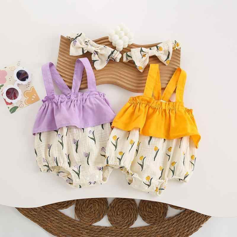 ベビー服 キッズ 女の子 ロンパース カバーオール ノースリーブ 吊り下げ式 チュニ...