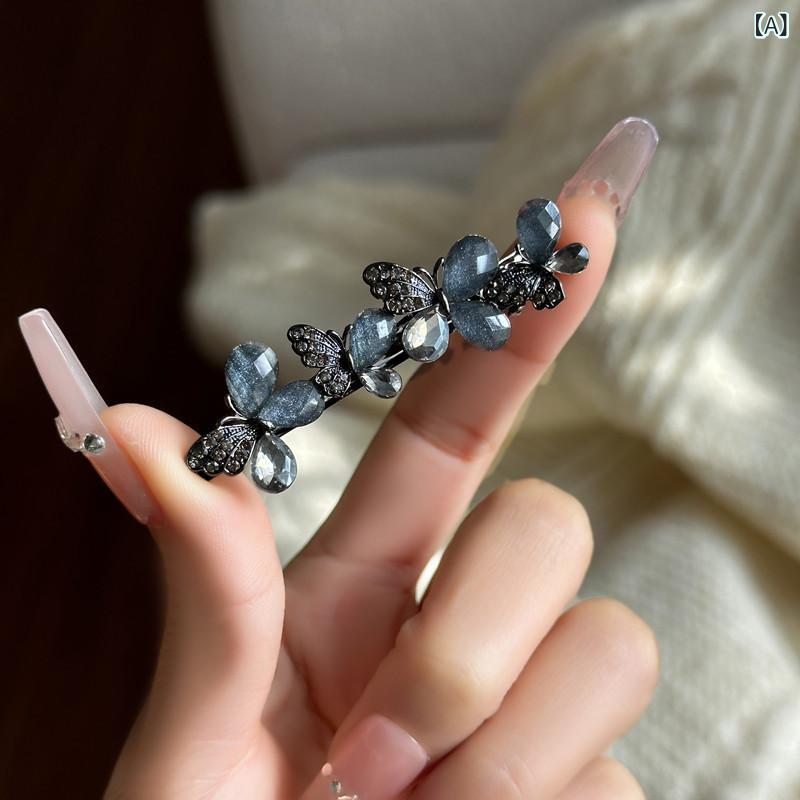 ヘアクリップ レディース 女性用 ヘアアクセサリー 髪留め 髪飾り バレッタ ビジュ...