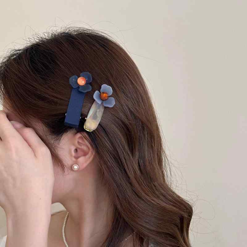 ヘアクリップ レディース ヘアピン 髪留め 髪飾り 花 フラワーモチーフ アセテート...