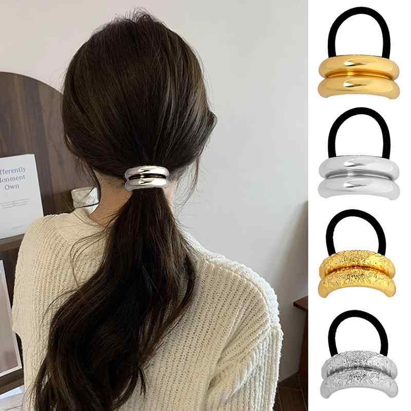ヘアゴム レディース 蝶々結び リボン 金属製 大人かわいい 上品 高級感 インスタ映え おしゃれ 髪留め 髪飾り ポニーテール ヘアアクセサリー アレンジ 通勤 普段使い お呼ばれ 結婚式 披露宴 二次会 パーティー オフィス デート カジュアル ヘア