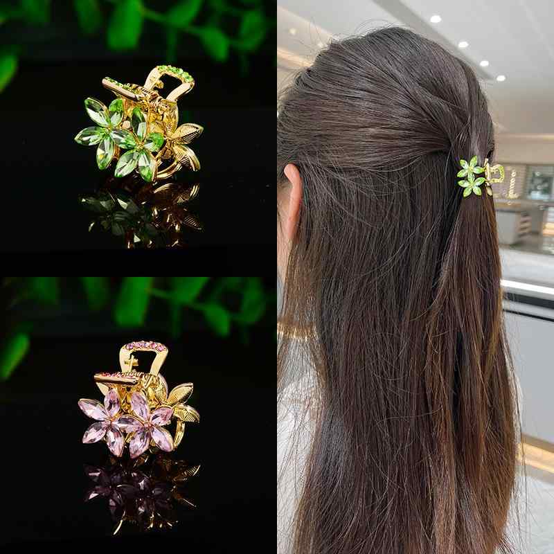 ヘアクリップ レディース 花形 ヘアアクセサリー 髪飾り 髪留め 爪ク...