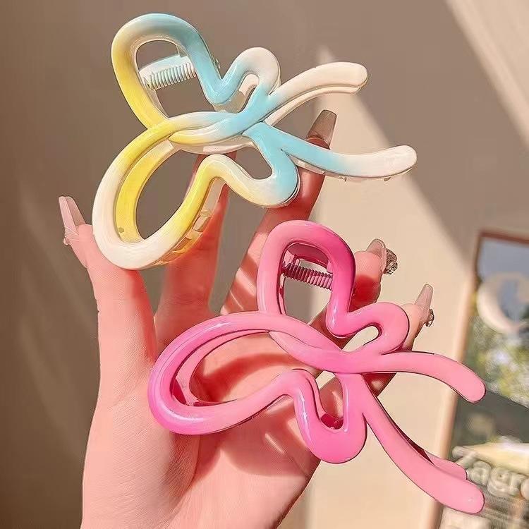 ヘアクリップ レディース バンスクリップ ヘアアクセサリー 髪飾り グラデーション...