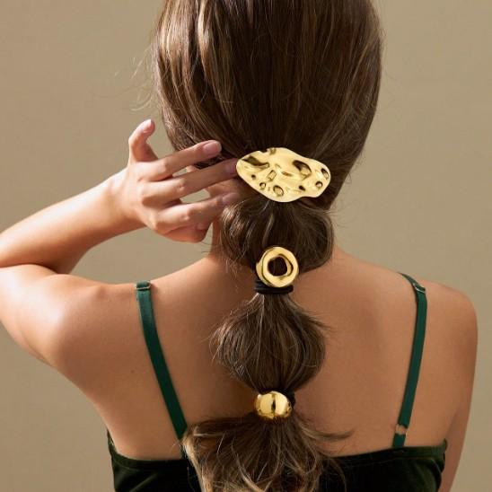 ヘアゴム レディース 髪飾り ヘアアクセサリー 金属製 欧米 クッキーモチーフ 髪留め ポニーテール かわいい おしゃれ 大人 高弾力 ヘアアレンジ 普段使い 通勤用 カジュアル まとめ髪 贈り物 ギフト プレゼント ヘア小物 髪留め 髪ゴム エレガン