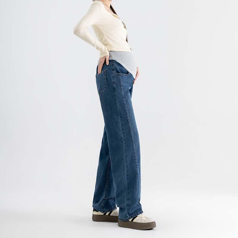 マタニティパンツ レディース デニムパンツ 秋物 秋冬 ズボン ワイドパンツ ゆったり ボトムス 大きいサイズ 妊婦服 お腹周りサポート ストレッチ 柔らかい 伸縮性 体型カバー 着痩せ 部屋着 ママ服 カジュアル シンプル 通勤用 産前産後 楽ちん 無