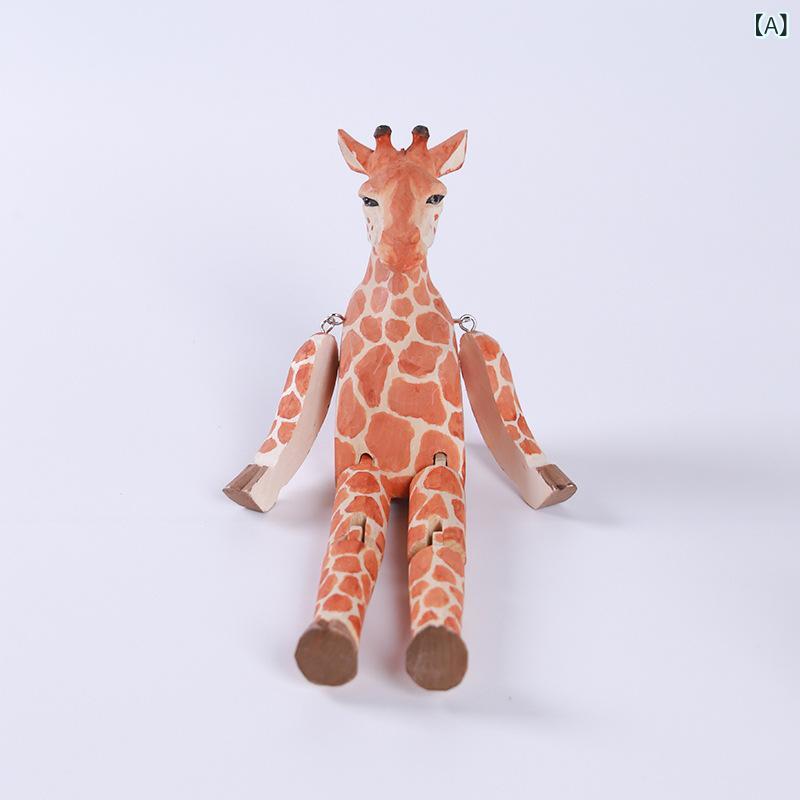 置物 レディース かわいい きりん 鹿 木製 工芸品 飾り物 雑貨 インテリア アート 職人 手作り 椴木 木彫り 癒し 卓上 デスク オフィス 玄関 リビング デコレーション プレゼント ギフト ナチュラル カントリー おしゃれ 北欧 シンプル 玄関先 riverpaddy-11662466 リバーパディ サンプル画像2