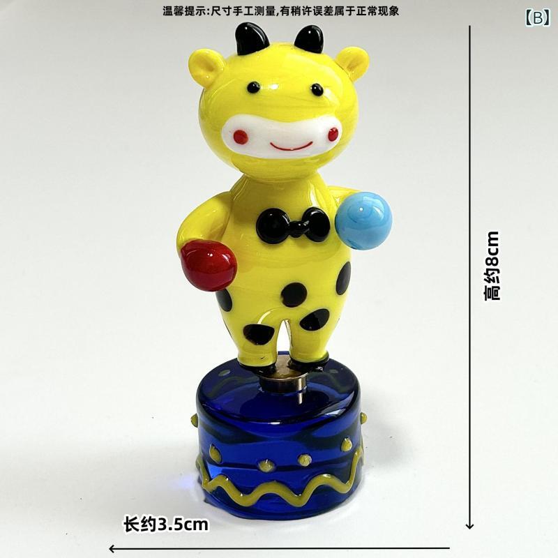 置物 レディース かわいい 動物 琉璃 回転式 台座 インテリア 雑貨 卓上 デコレーション 飾り付け 癒やし系 繊細 ガラス製 高級感 オフィス 玄関 リビング デスク回り 空間演出 芸術品 オブジェ ギフト おしゃれ アート ホビー コレクション 趣 riverpaddy-11662595 リバーパディ サンプル画像3