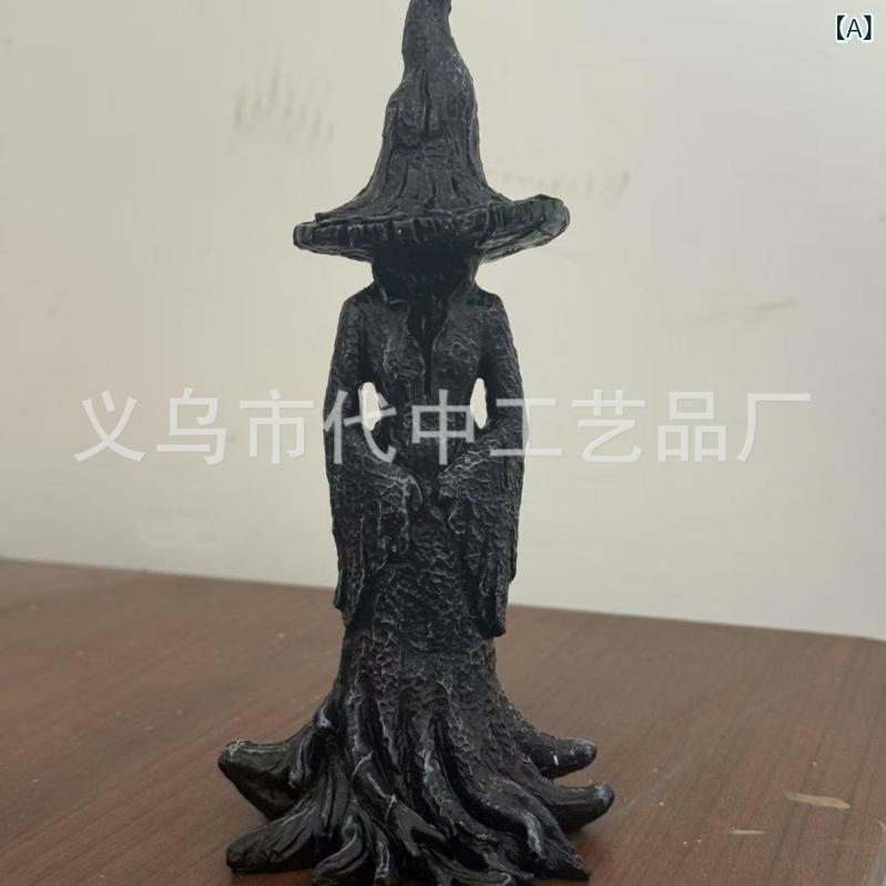 置物 レディース ハロウィン 魔女 樹脂製 飾り オーナメント インテリア雑貨 卓上 置き物 おしゃれ かわいい 高級感 庭 ガーデニング デコレーション ディスプレイ オブジェ 室内 店舗 装飾 玄関 リビング 寝室 ギフト 贈り物 季節 イベント 演 riverpaddy-11665609 リバーパディ サンプル画像2