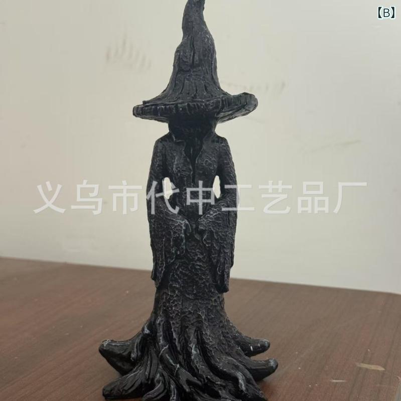 置物 レディース ハロウィン 魔女 樹脂製 飾り オーナメント インテリア雑貨 卓上 置き物 おしゃれ かわいい 高級感 庭 ガーデニング デコレーション ディスプレイ オブジェ 室内 店舗 装飾 玄関 リビング 寝室 ギフト 贈り物 季節 イベント 演 riverpaddy-11665609 リバーパディ サンプル画像3