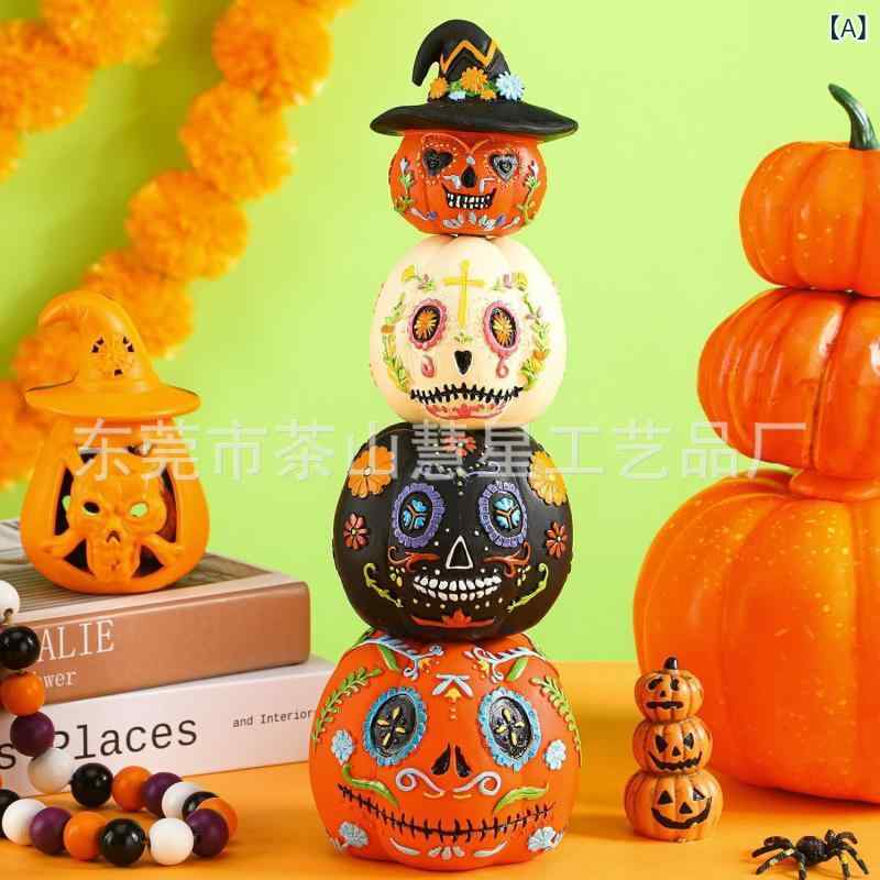 置物 レディース ハロウィン 飾り付け カボチャ 骸骨 スカル 樹脂製 インテリア オブジェ 雑貨 おしゃれ 置物 玄関 リビング かぼちゃ 亡霊 装飾品 お化け屋敷 パーティー 季節 イベント リアル 立体的 かわいい 怖い ホラー演出 卓上 小物 デ riverpaddy-11665728 リバーパディ パッケージ画像