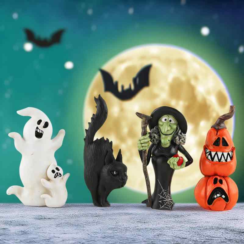 置物 レディース ハロウィン 飾り 幽霊 カボチャ 魔女 黒猫 樹脂製 デスクトップ装飾 インテリア 雰囲気作り 季節感 お祝い ディスプレイ 雑貨 オブジェ かわいい おしゃれ 玄関 リビング 店舗装飾 パーティー 小物 癒やしグッズ プレゼント ギフ riverpaddy-11665755 リバーパディ パッケージ画像