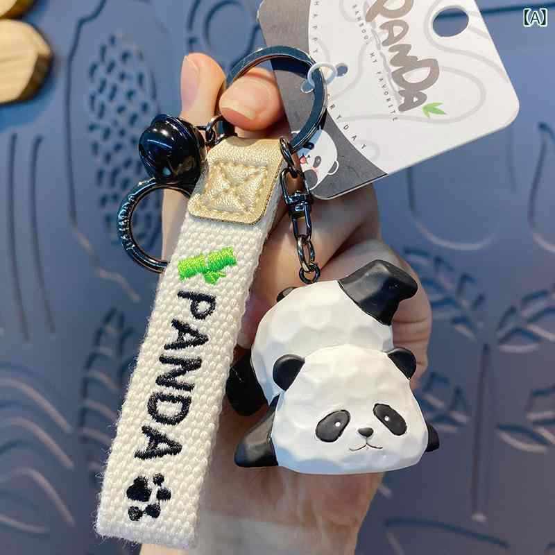 キーホルダー レディース メンズ パンダ 木彫り 熊猫 動物 アニマル 雑貨 グッズ チャーム バッグチャーム 小物 飾り アクセサリー 手作り感 精密 おしゃれ かわいい デザイン 鍵 カギ 車 家用 ギフト用 ペア 恋人 カップル お揃い 贈り物 riverpaddy-11669327 リバーパディ サンプル画像2